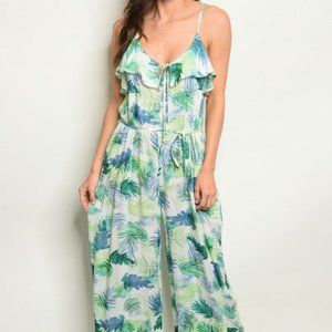 Tropical Strappy Jumpsuit